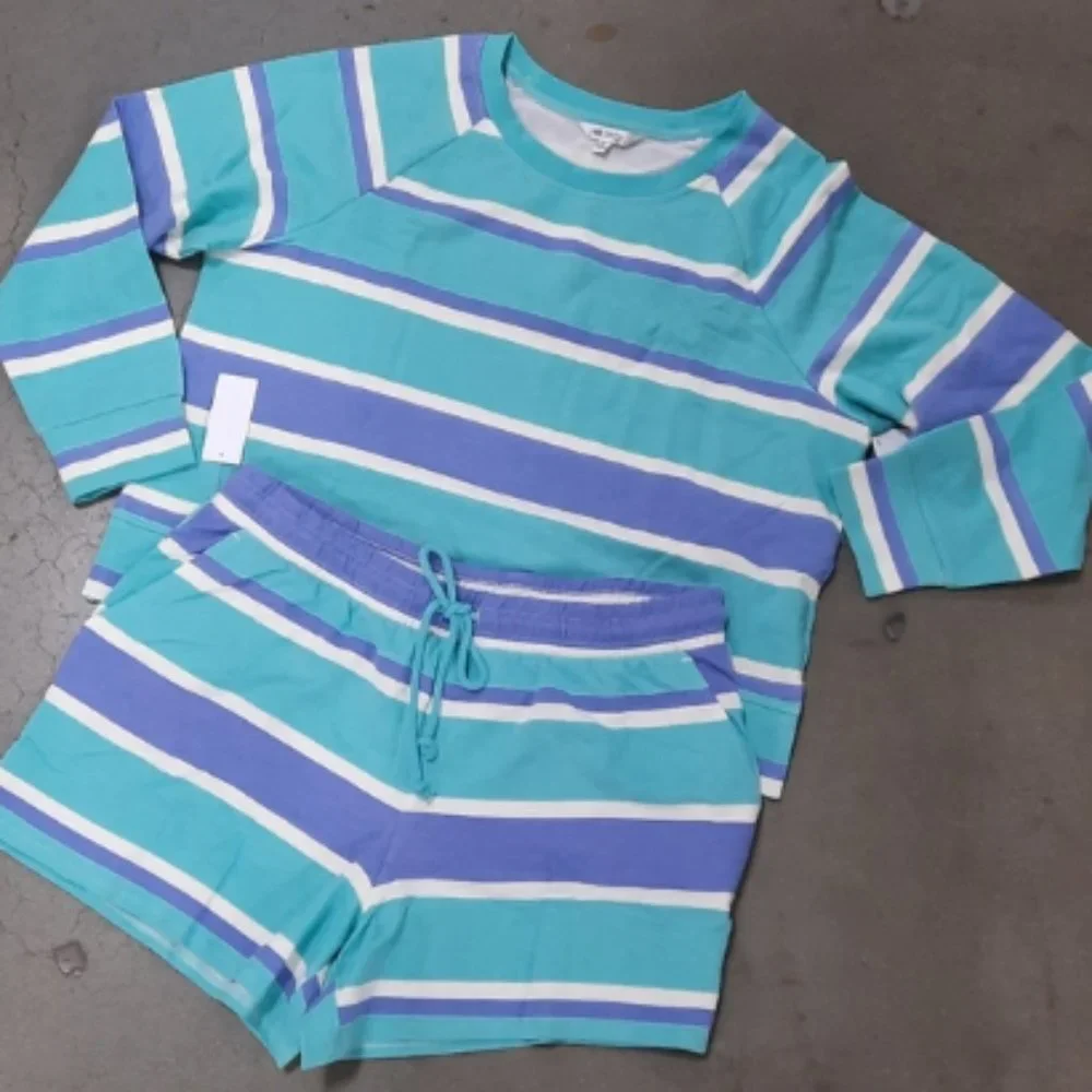 Wildfox Relaxed Color Block Ladies Lounge Set - Picture 2 of 15